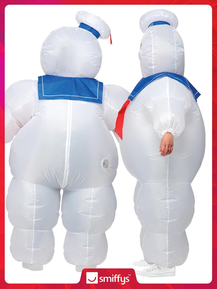 Smiffys 52563 Offizielles Lizenzprodukt Ghostbusters Aufblasbares Stay Puft Kostüm, Unisex – Erwachs