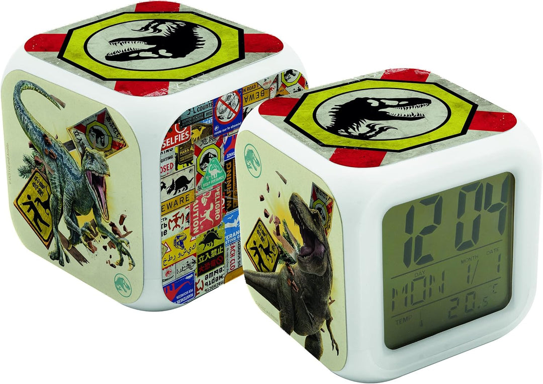 Jurassic World Dominion Würfel-Wecker in Geschenkpackung - 8x8x8 cm