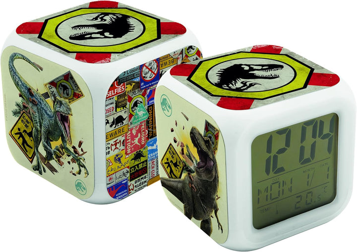 Jurassic World Dominion Würfel-Wecker in Geschenkpackung - 8x8x8 cm