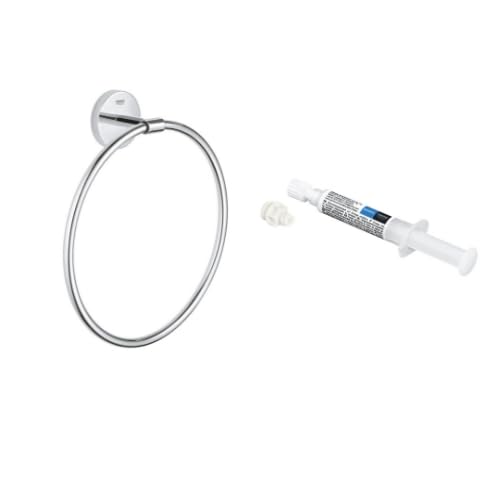 GROHE Start Cosmopolitan - Handtuchring (Material: Glas/Metall, vedeckte Befestigung), Chrom, 411670