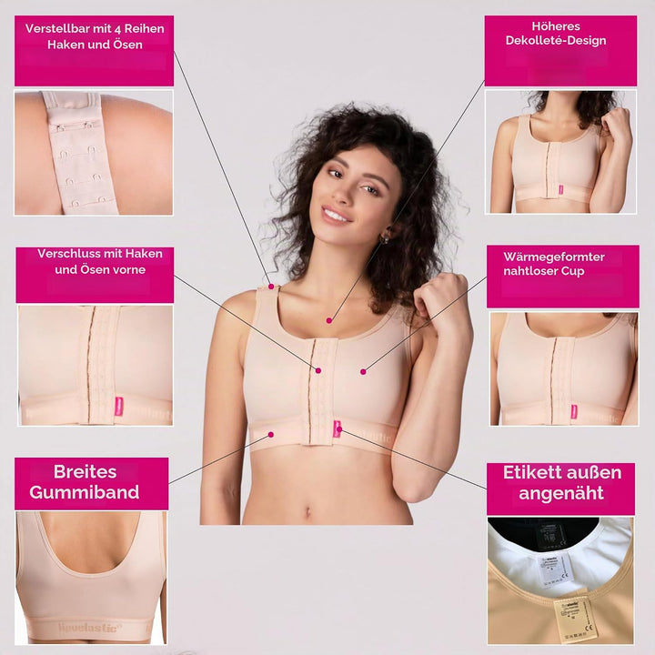 LIPOELASTIC® BRAPI Ideale Variante - Nahtlose elastische Cups L Beige, L Beige