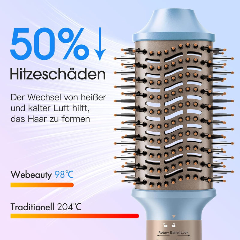 webeauty [3 in 1] Air Styler & Föhnbürste, [110.000 RPM] Hochtouriger negative Ionen Haartrockner Bü