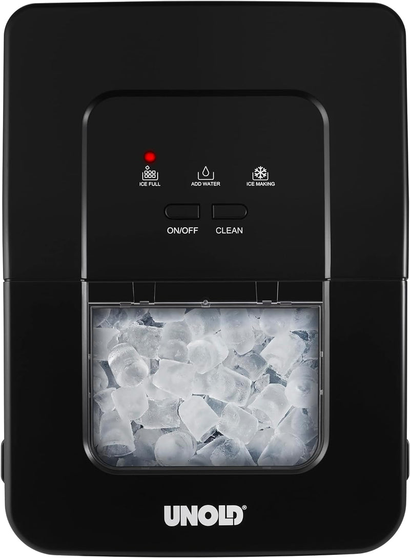 UNOLD 48935 EISWÜRFELBEREITER Freeze mit 1,6 L Füllmenge, 60 Eiswürfel in 1 Std., Kontrollleuchte, R