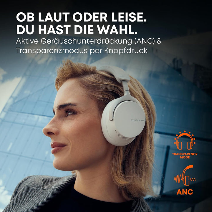 beyerdynamic AVENTHO 200 Wireless Over-Ear Kopfhörer mit ANC in Schwarz, Schwarz
