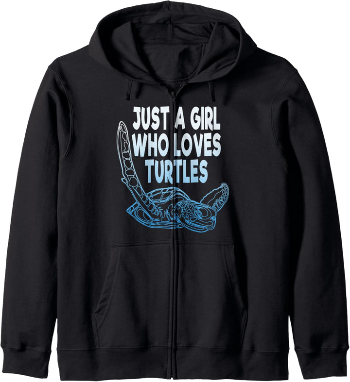 Just A Girl Who Loves Turtles Cute Sea Turtle Women Girls Kapuzenjacke