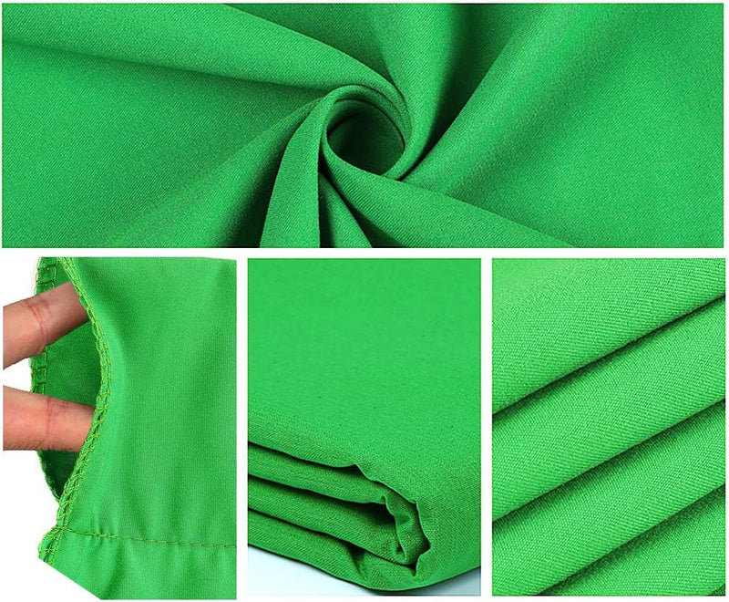 Hersmay 10 x 19.6 ft/3 x 6 m Greenscreen Fotostudio Hintergrundstoff Green Screen 100% Reine Muslin