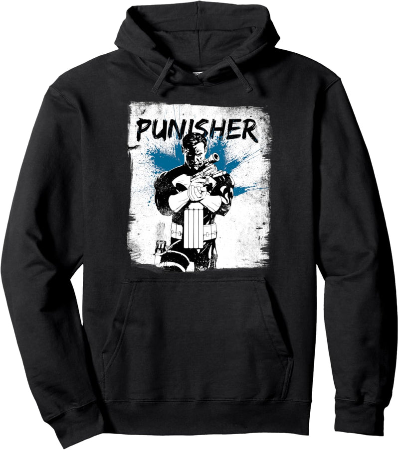 Marvel Punisher Splatter Background Poster Pullover Hoodie