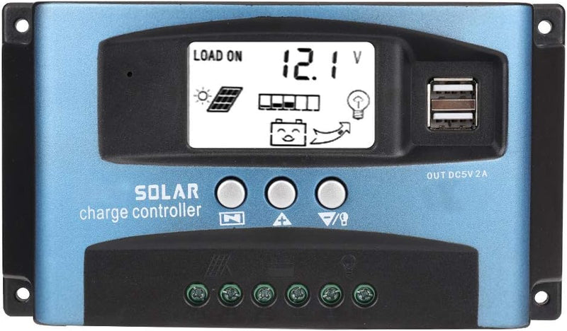 MPPT 40/50/60/100A Professioneller Solarladeregler Dual USB LCD Display 12V 24V(60A), 60A