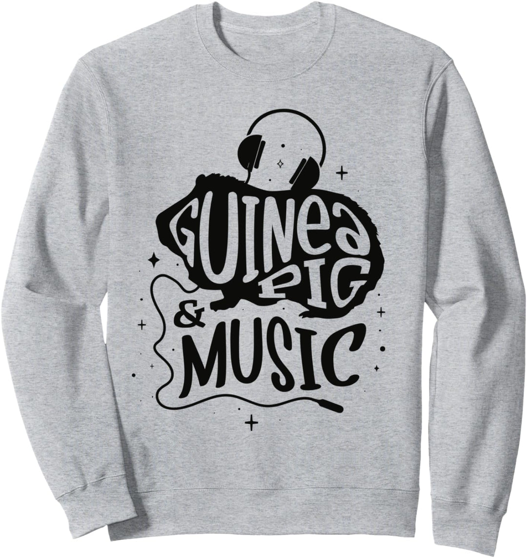 Nagetier Niedliche Meerschweinchen Musiknoten Sweatshirt
