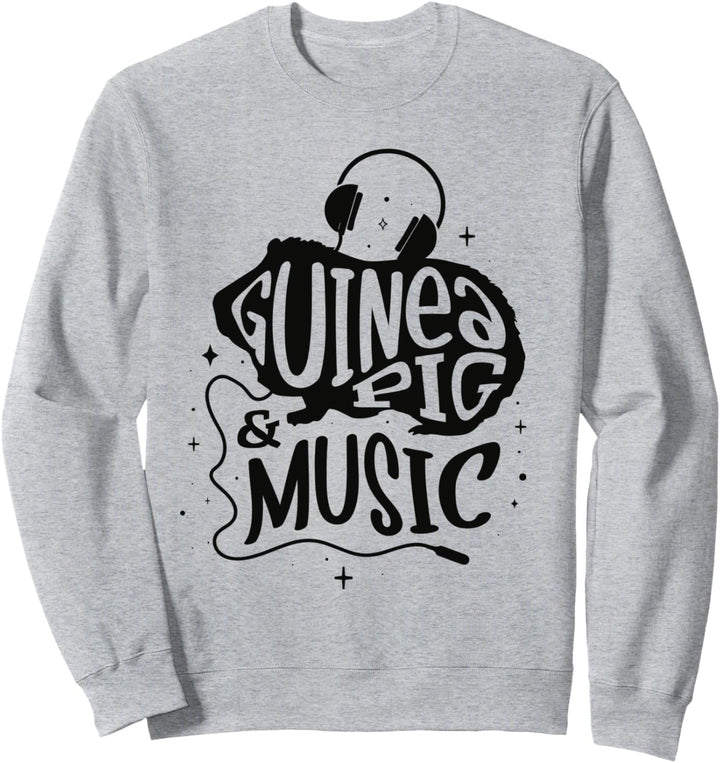 Nagetier Niedliche Meerschweinchen Musiknoten Sweatshirt