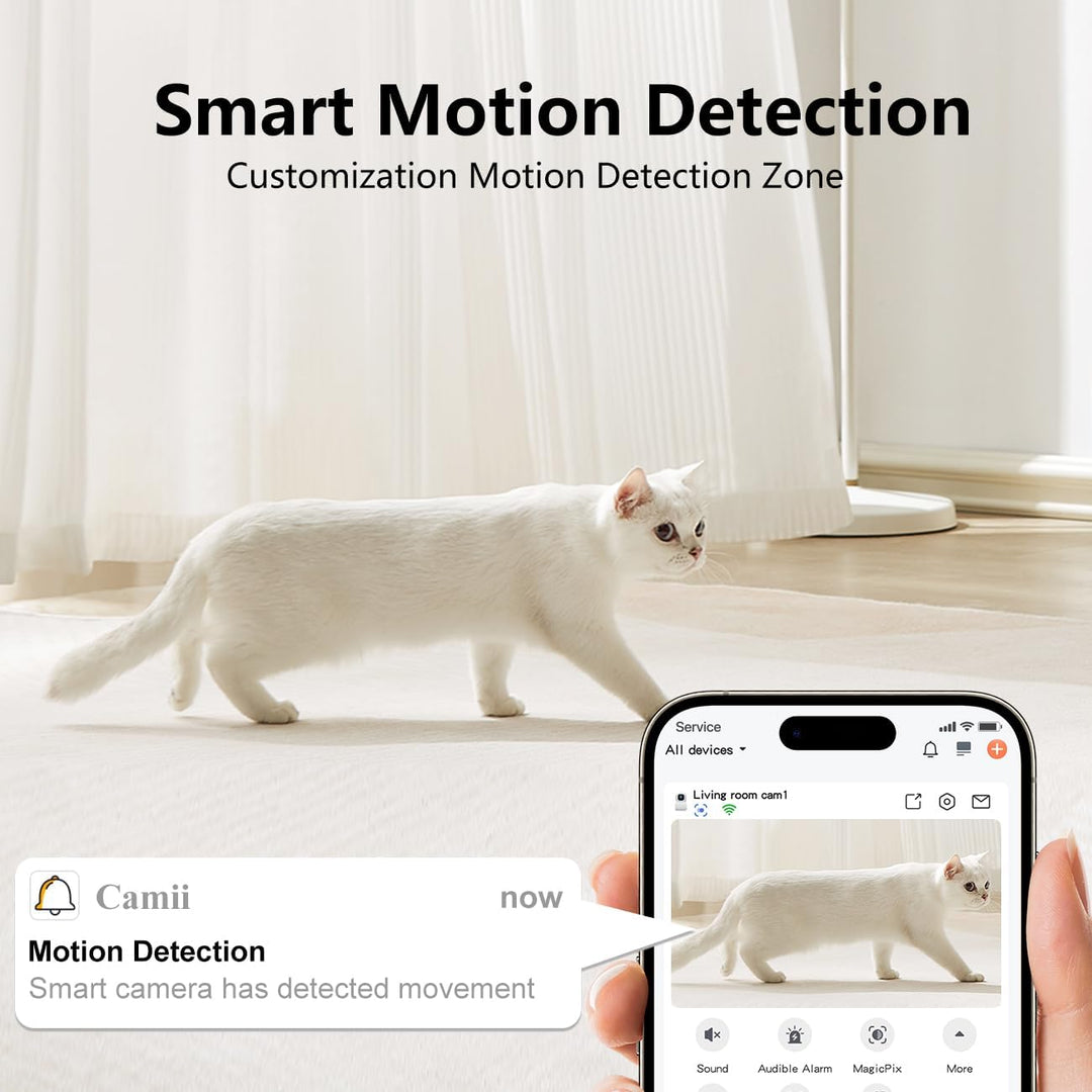 2Pack 3MP Haustier Kamera Hund Kamera mit Telefon App 5G/2.4GHz WiFi Kameras Indoor Security Camera