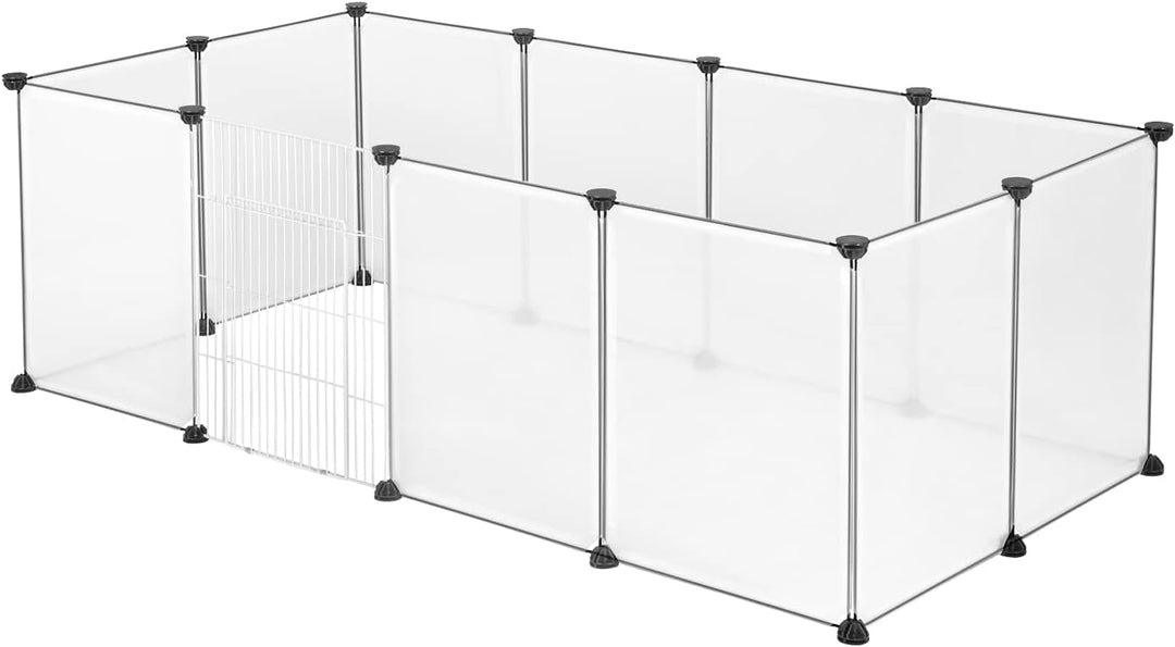 EUGAD Freigehege für Kaninchen, Meerschweinchen Gehege, Welpenauslauf Kleintiergehege inkl. Tür, Fre