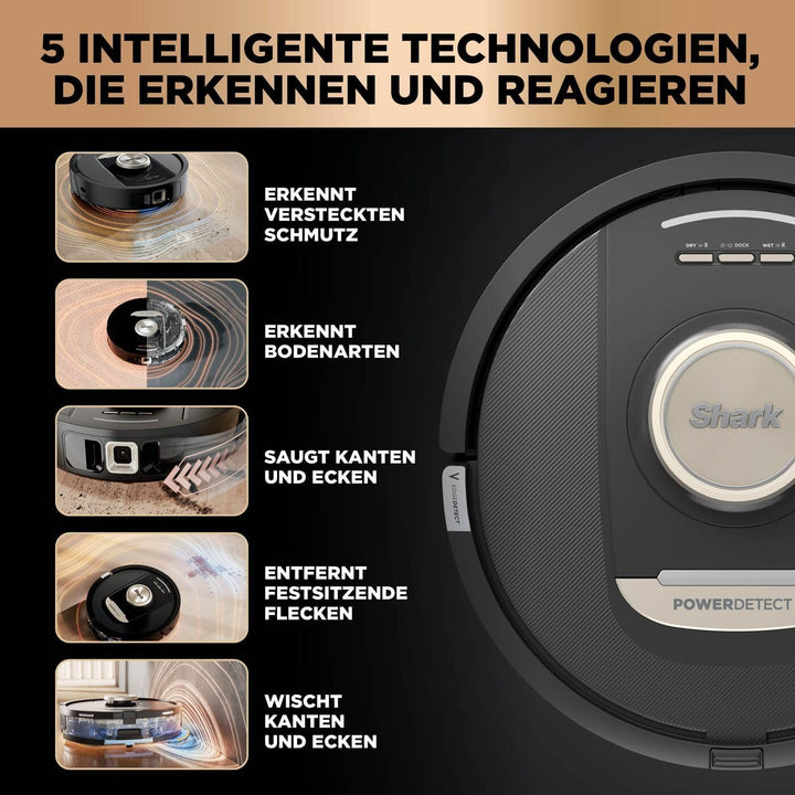 Shark PowerDetect 2-in-1 Saug- und Wischroboter, NeverTouch Pro 60 Tage selbstentleerend, selbstnach