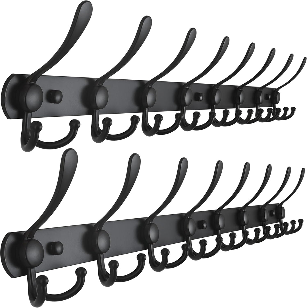Dseap Garderobenleiste mit 8 haken, schwerlast 74cm Lang garderobenhaken, edelstahl wandgarderobe, k