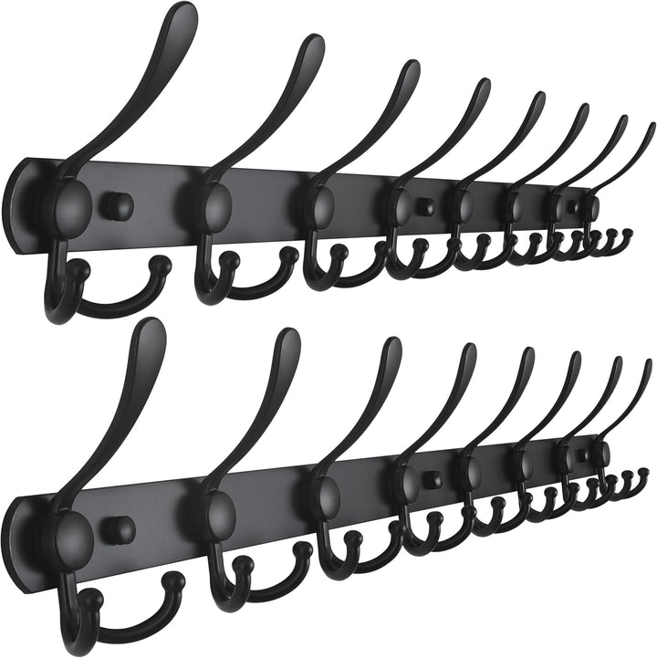 Dseap Garderobenleiste mit 8 haken, schwerlast 74cm Lang garderobenhaken, edelstahl wandgarderobe, k