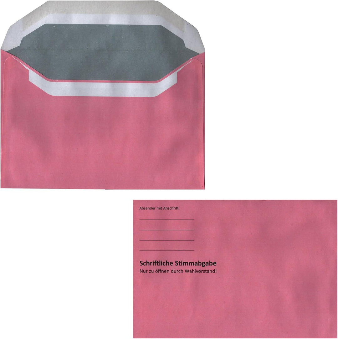 Betriebsratswahl – Äussere Wahlumschläge B6 (176×120mm), einseitig bedruckt – Kuvert für Rücksendung