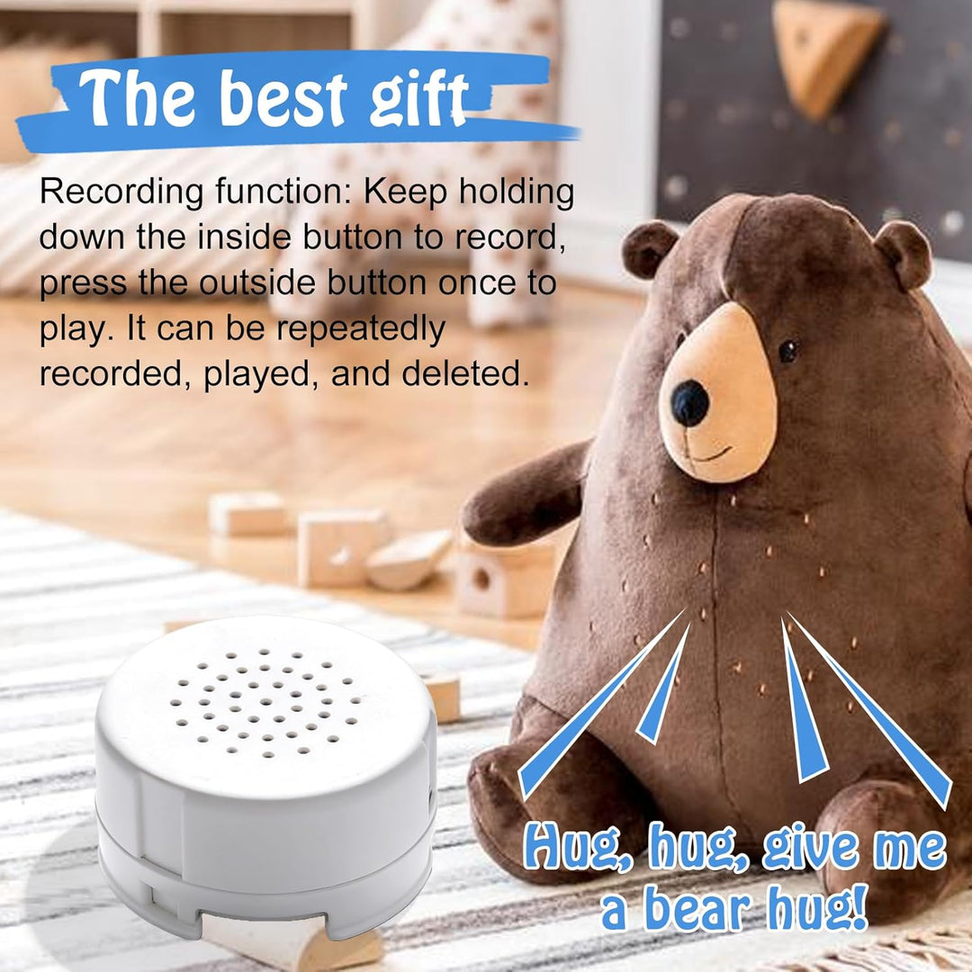 3 Stück Diktiergerät für Stofftiere 60s Soundmodul mit Aufnahmefunktion Mini Diktiergerät Spielzeug