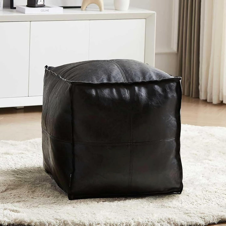 Louis Donné Ungepolsterter Ottoman Pouf Bezug,17.7" Square Pouf Ottoman Fusshocker Sitzsack für Spei
