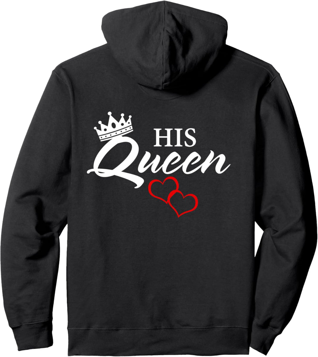 Her King His Queen Paar Liebespaar Pullover Hoodie