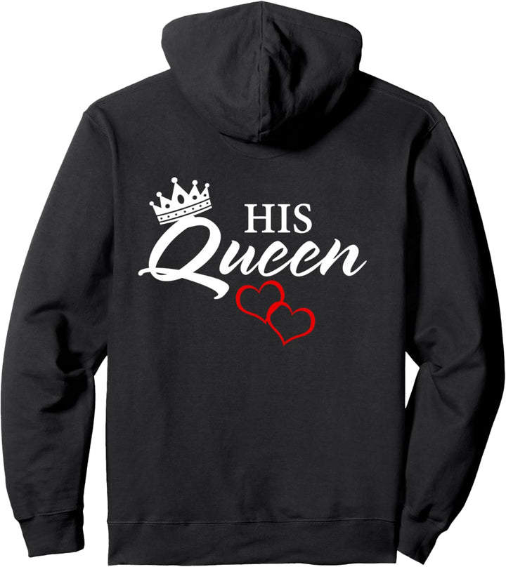 Her King His Queen Paar Liebespaar Pullover Hoodie