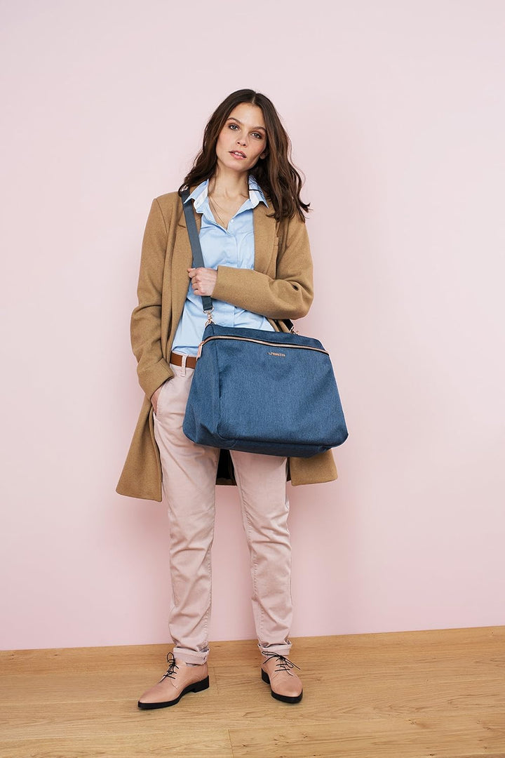 LÄSSIG Baby Wickeltasche Handtasche Stylischer Wickelrucksack inkl. Wickelzubehör/Glam Rosie Bag Bla