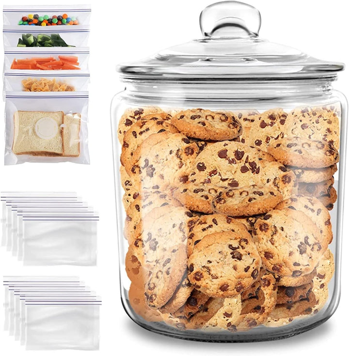 MASTERTOP Vorratsgläser mit Deckel 3,9 Liter, Luftdicht Glasbehälter mit Deckel, Breiter Vorratsdose