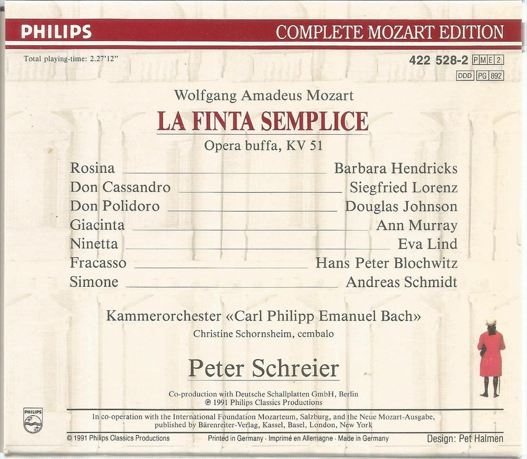 La Finta Semplice (Die vollständige Mozart-Edition - Vol. 28), Audio-CD