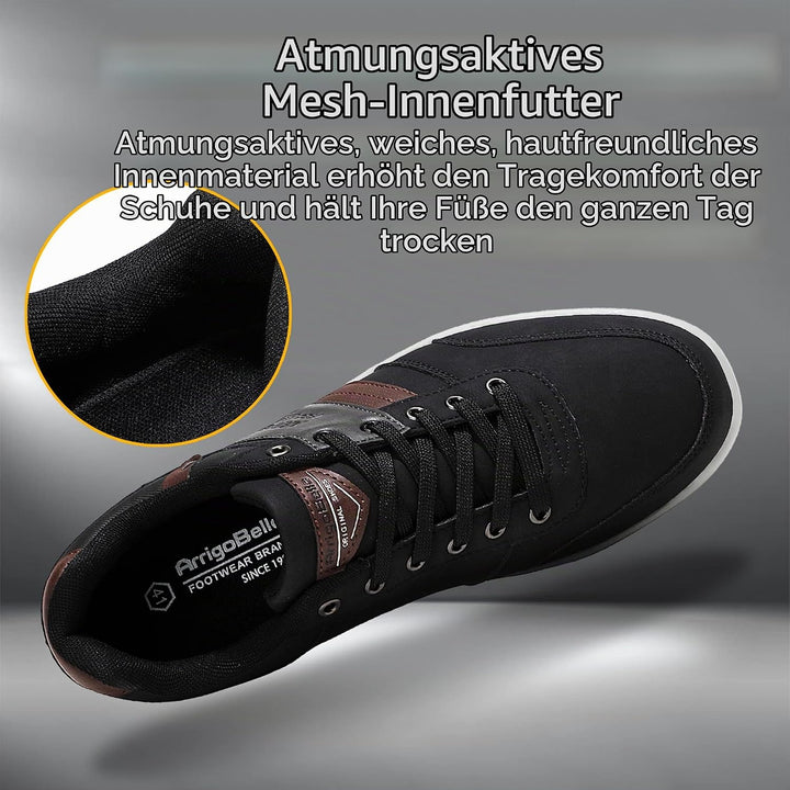 ARRIGO BELLO Freizeitschuhe Herren Sneaker PU Leder Walkingschuhe Atmungsaktive Athletic Formal Clas
