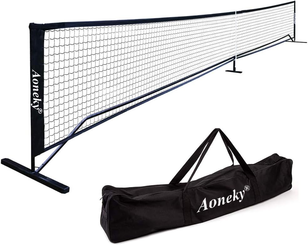 Aoneky Pickleball Tennis Übungsnetz Set 6,7x0,9M - Metallrahmenständer und Starkes PE-Netz - Tragbar