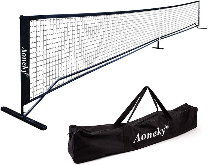 Aoneky Pickleball Tennis Übungsnetz Set 6,7x0,9M - Metallrahmenständer und Starkes PE-Netz - Tragbar