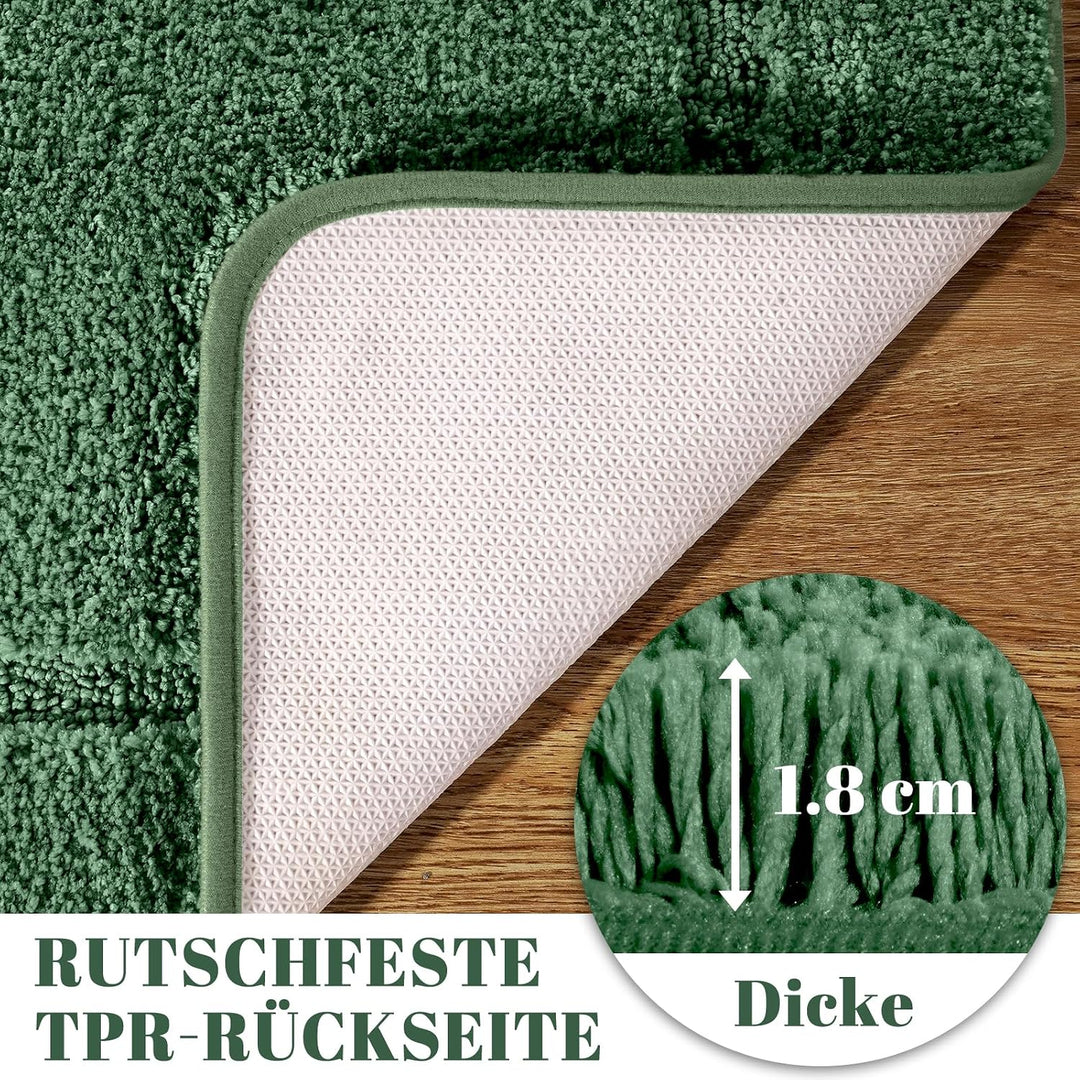 SOANNY Badematte 60x90 cm, Einzelstück, Hochflor Mikrofaser, rutschfest &amp; Waschbar, Saugfähig Duscht