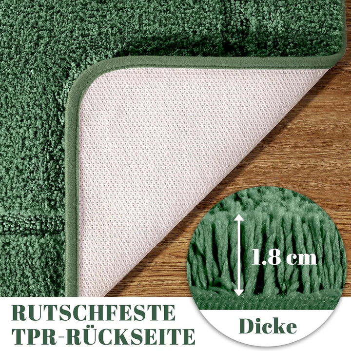 SOANNY Badematte 60x90 cm, Einzelstück, Hochflor Mikrofaser, rutschfest &amp; Waschbar, Saugfähig Duscht