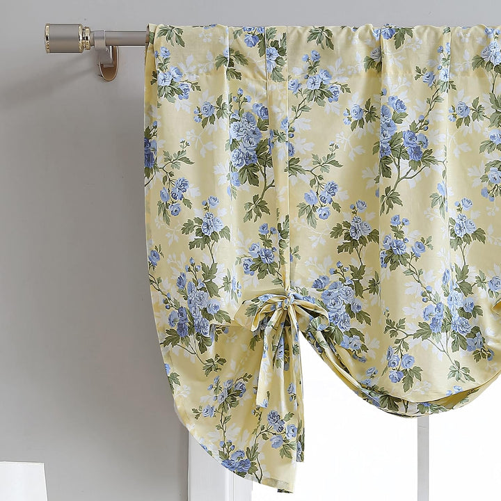 Laura Ashley - Volant aus Baumwolle, stilvolle und leichte Fensterbehandlung für Heimdekoration (Cas