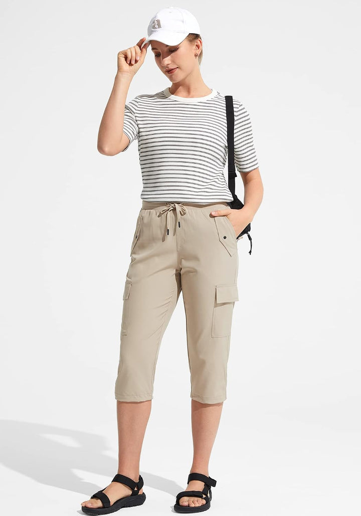 MOCOLY Damen Leichte Atmungsaktive Wanderhose Trekkinghose Outdoor wasserdichte Cargo Hose Kletterho