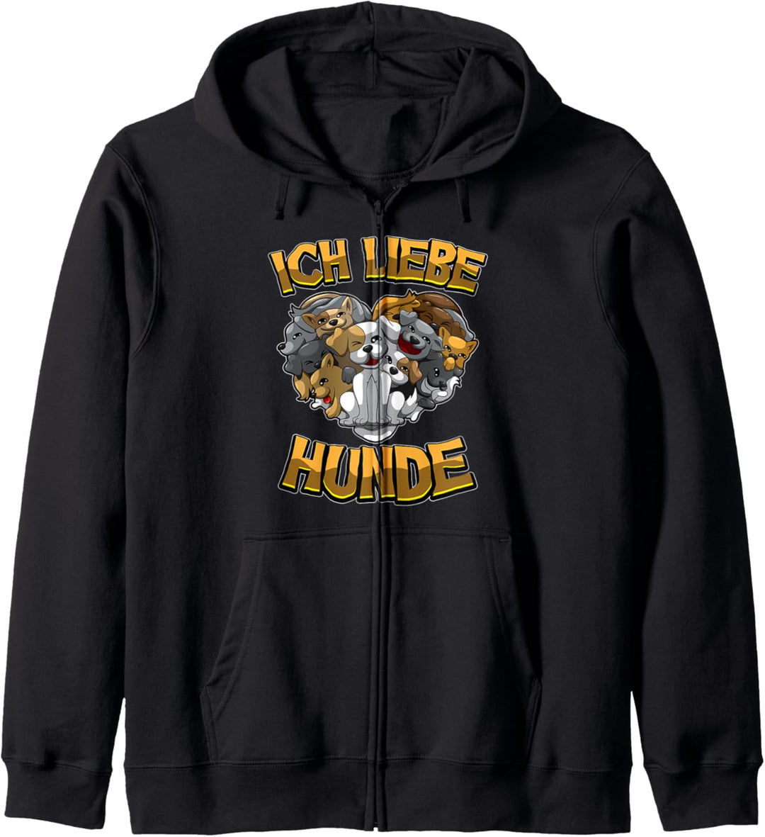 Ich liebe Hunde - Süsse Welpen geformt zu einem Herz Kapuzenjacke