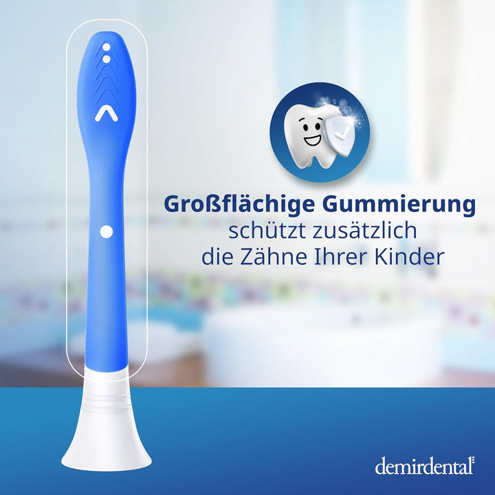 demirdental Kinder Ersatzbürsten passend für Philips Sonicare Kids, Bürstenköpfe ab 7 Jahre, entspri