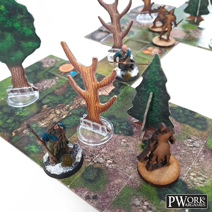 The Forest RPG Modular Map Tiles - Double face cardboard tiles