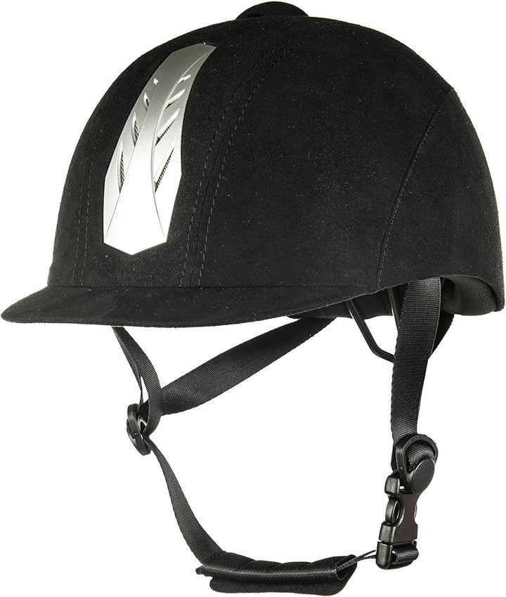 HKM SPORTS EQUIPMENT Reithelm-New Air Stripe 52-54 cm Schwarz, 52-54 cm Schwarz