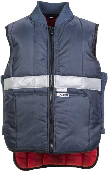 Planam Grösse XXXL Herren Kühl-/Gefrierhaus Kühlhaus Weste marine Innenfutter rot Modell 5122 Marine