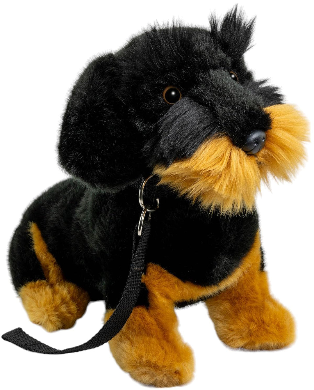 Carl Dick Dackel, Rauhaardackel mit Leine sitzend schwarz, Hund, Plüschtier, Kuscheltier ca. 30cm 35