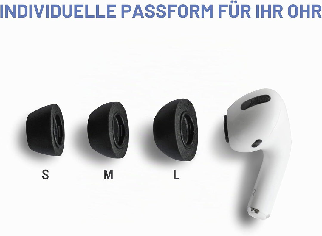 Comply Premium Memory Foam Kopfhörer für Airpods Pro (gross, 3 Paar) L Alte Version, L Alte Version