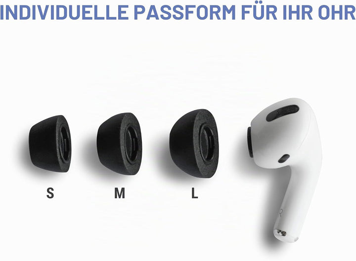Comply Premium Memory Foam Kopfhörer für Airpods Pro (gross, 3 Paar) L Alte Version, L Alte Version