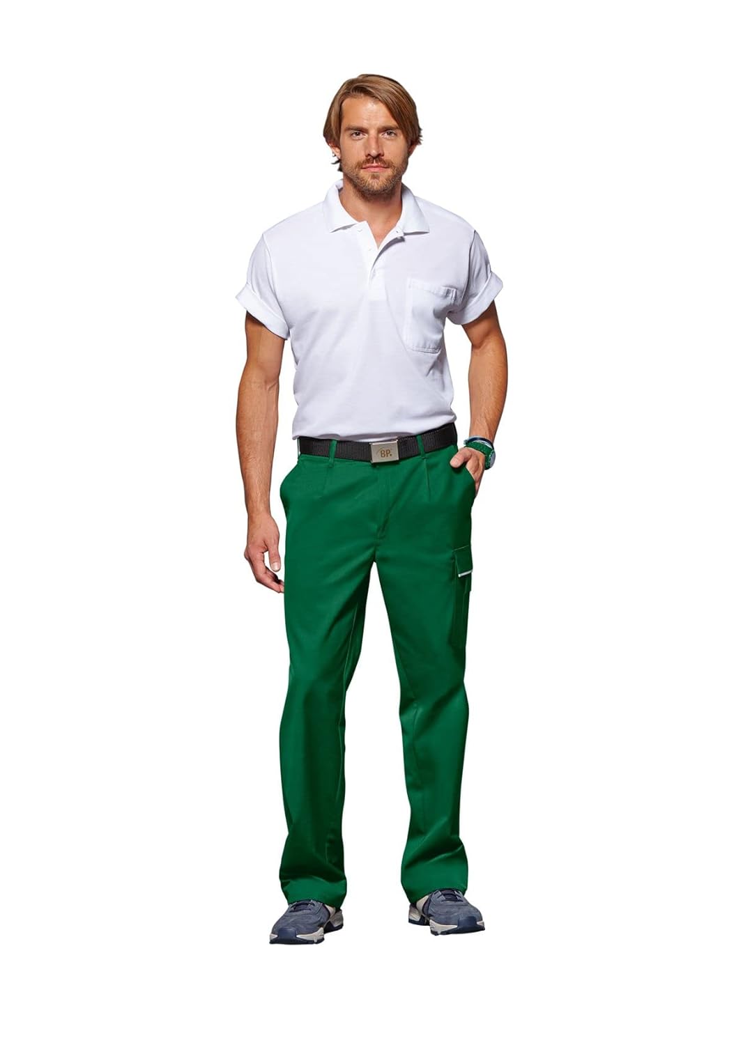 BP 1605-559-74-44n Arbeitshosen, mit elastischem Rückenteil, 245,00 g/m² Stoffmischung, mittelgrün,