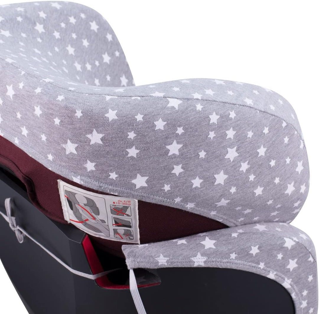 JYOKO Kids Bezug für Autositz Kompatibel mit Cybex Solution Fix (White Star), White Star