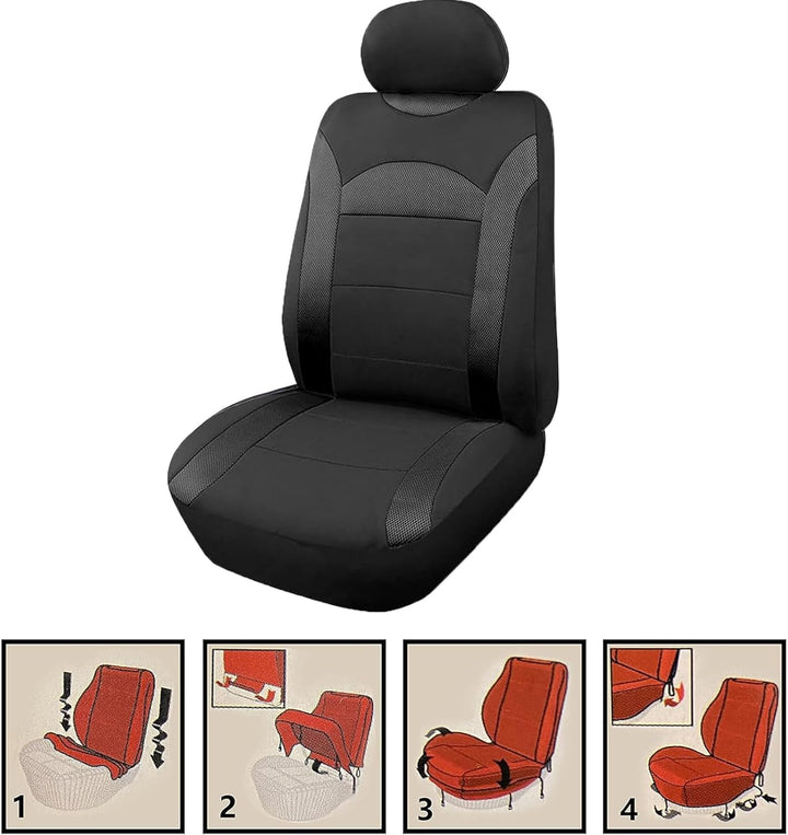Autositzbezüge Universal Fit Komplettset，Autozubehör Innenraum Deko，Schützt die Autositze. Passt für