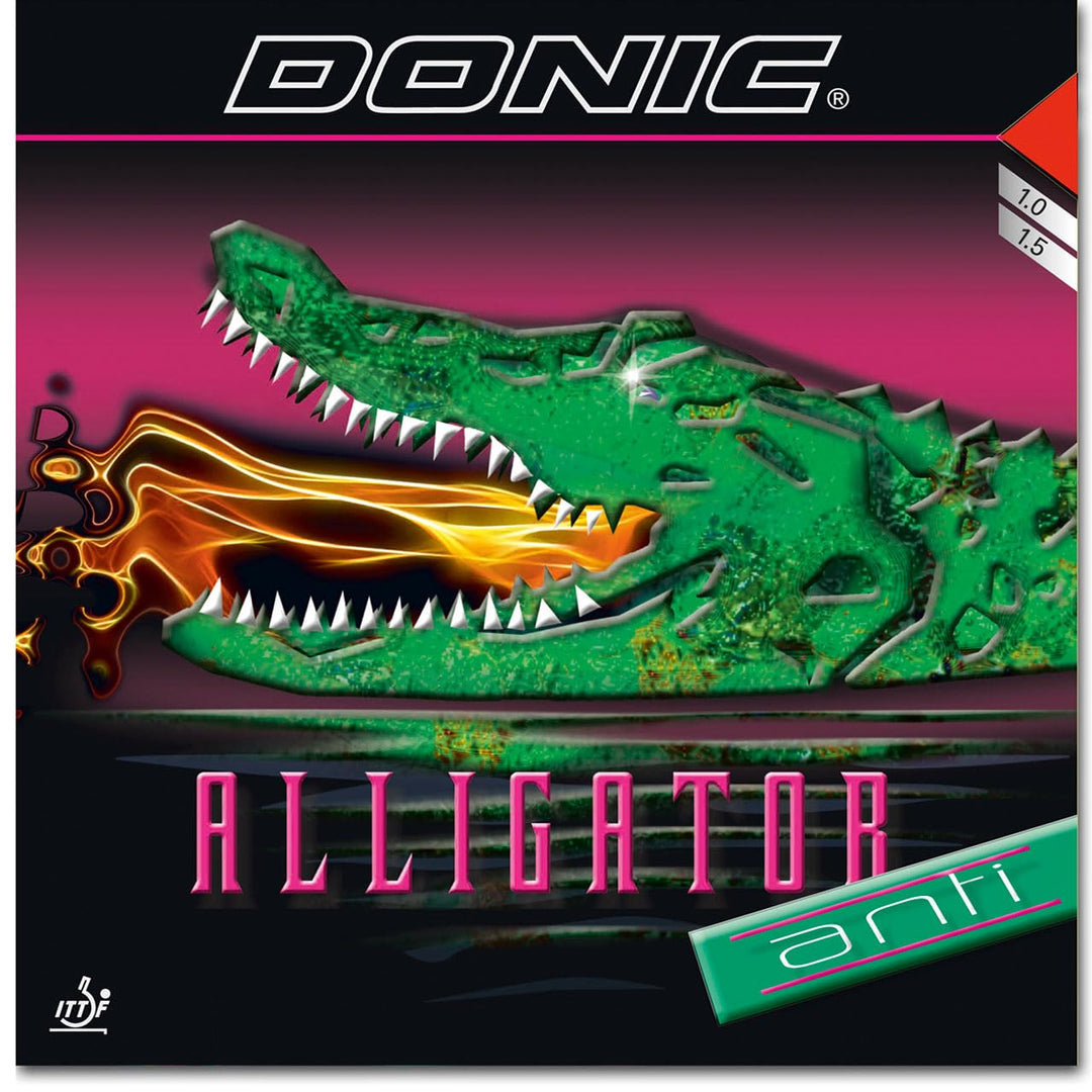 Donic Alligator Anti Tischtennisgummi 1.0mm rot, 1.0mm rot