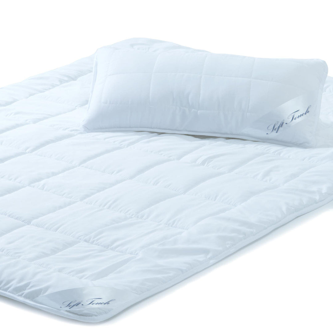 aqua-textil Soft Touch 1x Kopfkissen 40 x 80 cm Set inkl Duo Bettdecke Winterdecke 140 x 200 cm Wint