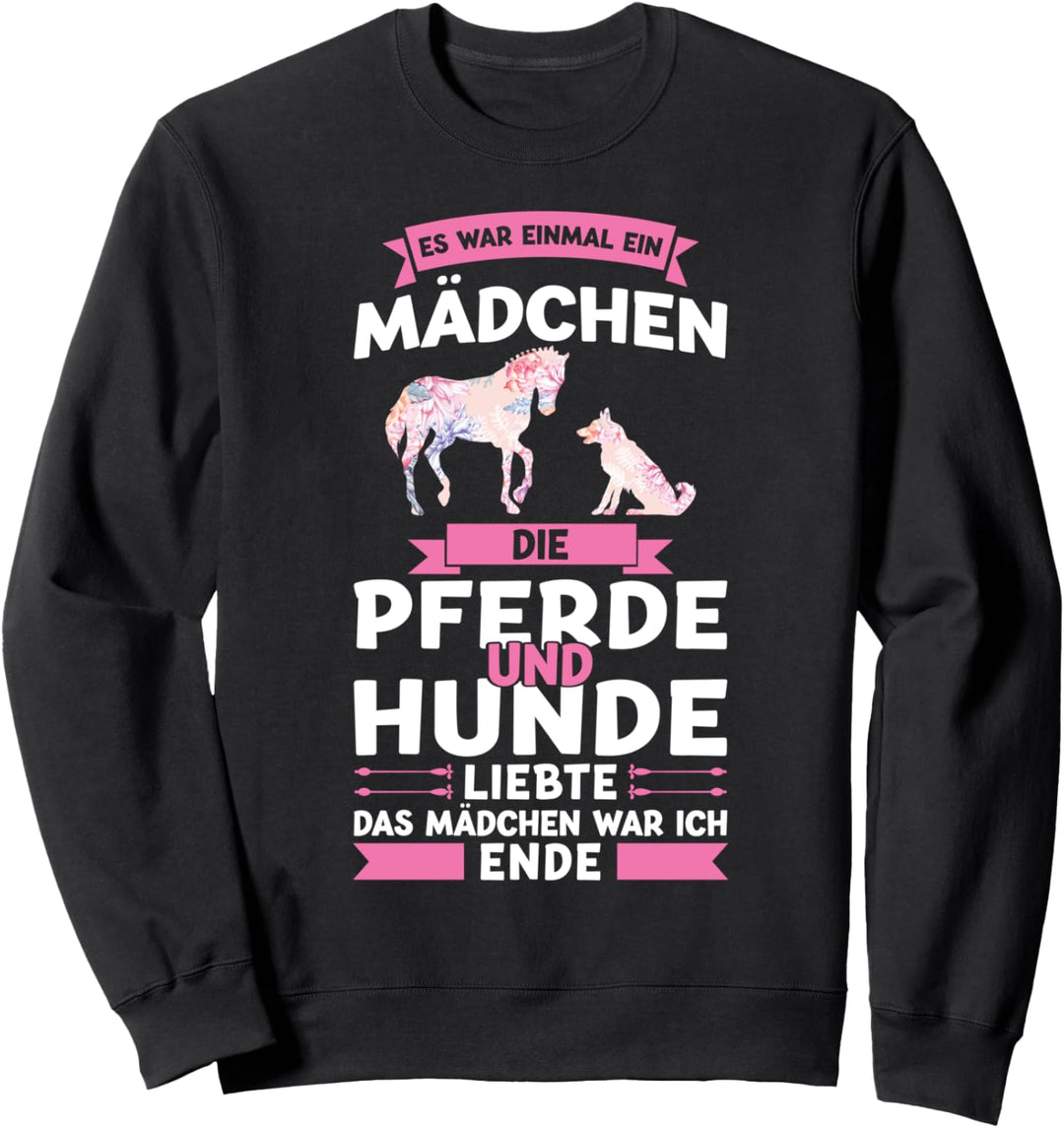 Hunde Pferde Mädchen Sweatshirt