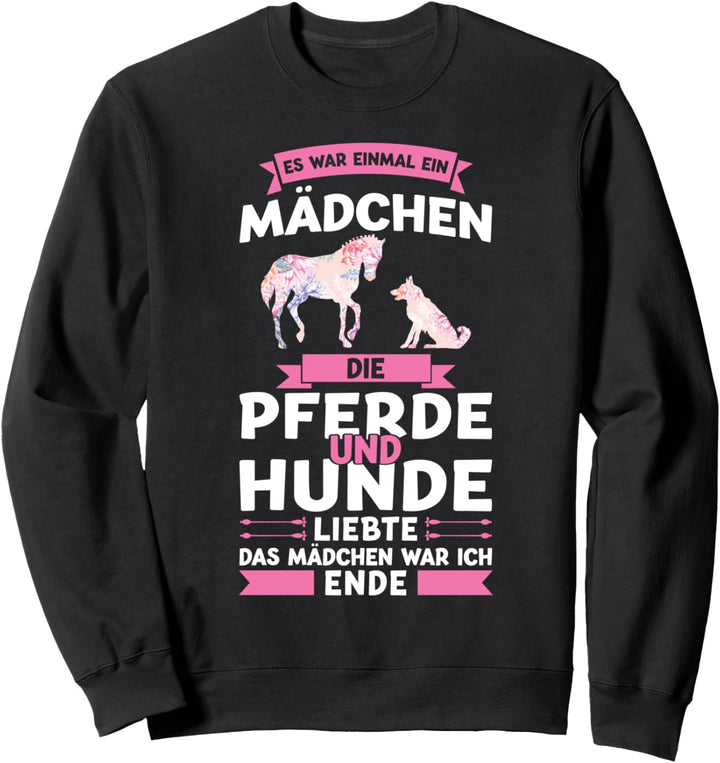 Hunde Pferde Mädchen Sweatshirt