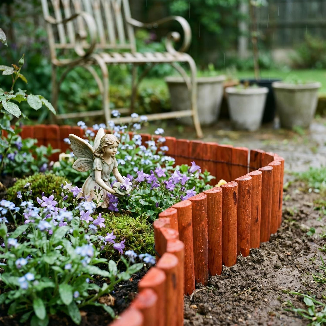 JonesHouseDeco Mit Naturfichtenholz Versehener Holzzaun, Geeignet Für Garten-Holzkanten Im Freien Ro